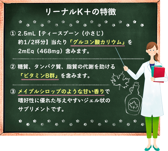 ベトキノール｜リーナルK｜犬猫の腎臓の健康をサポートジェル状で美味しくカリウム補充｜｜Renal K